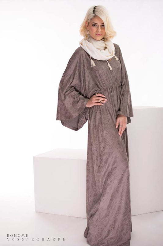 <transcy>Vestido con manga kimono</transcy>