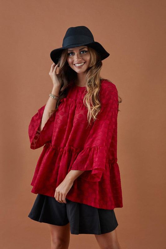 <transcy>Blusa con volantes</transcy>