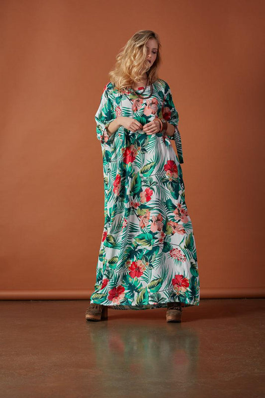 Vestido con lazos en la manga.