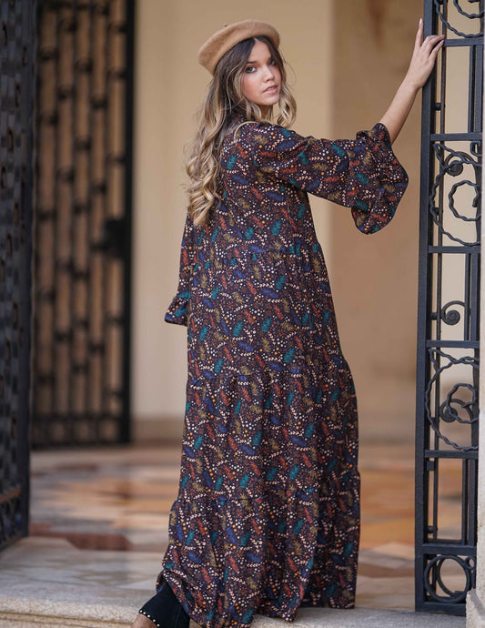 Vestido con lazo en el escote