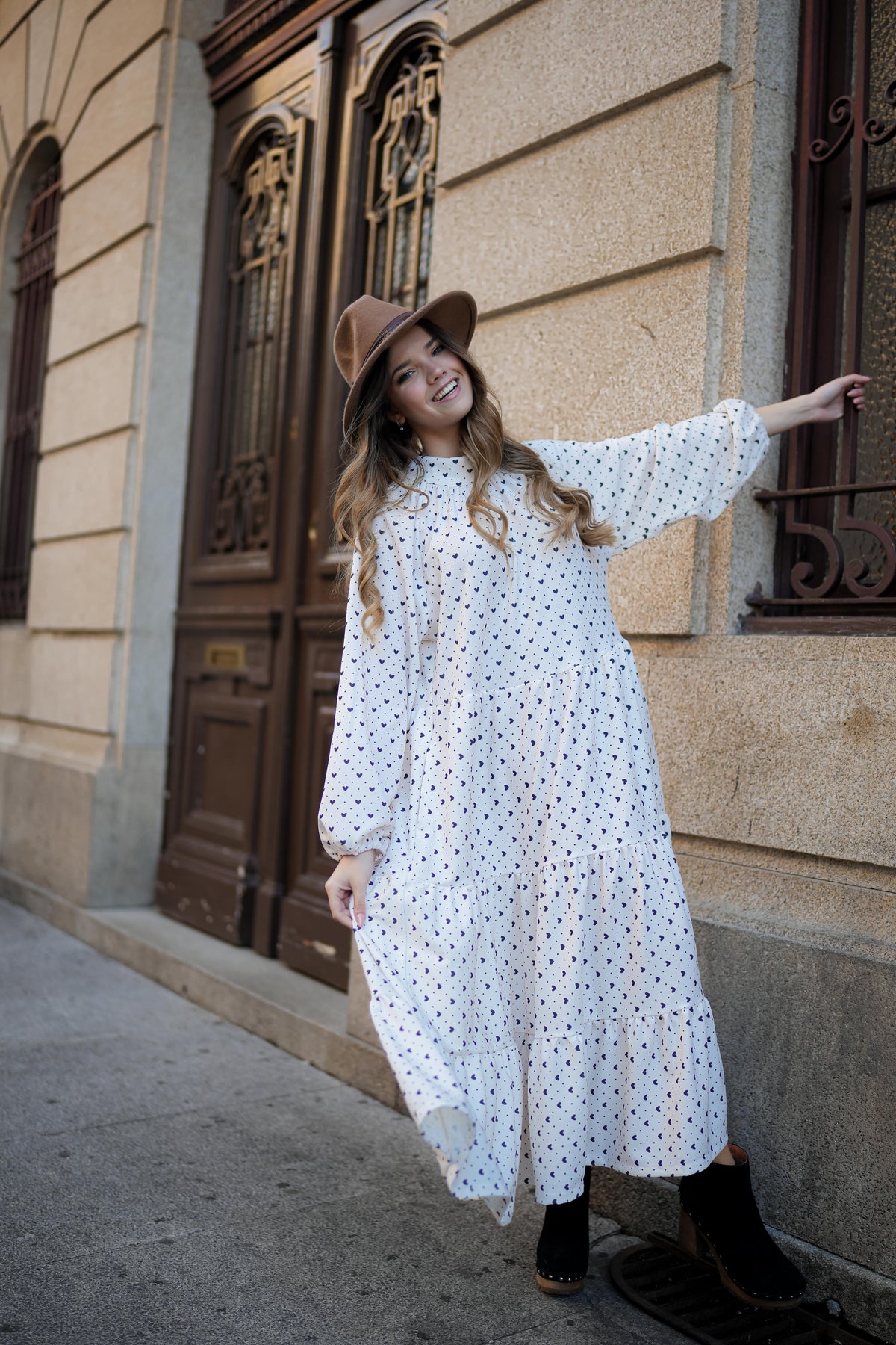 vestido largo corazones