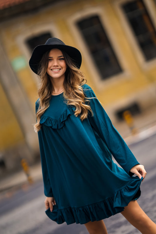 Vestido corto de punto